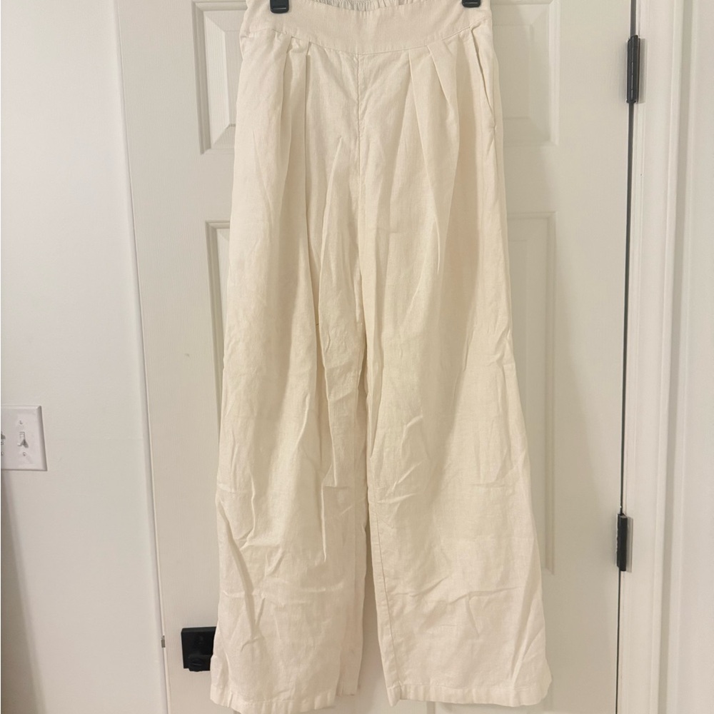 Abercrombie White or Cream Linen Pants